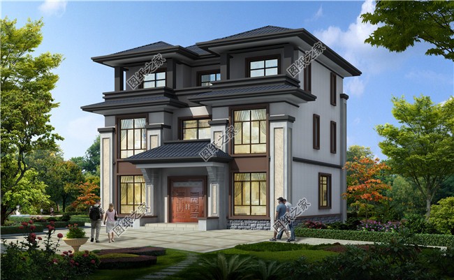 农村外墙三层效果图，随便拥有一栋，别人都不敢小瞧你