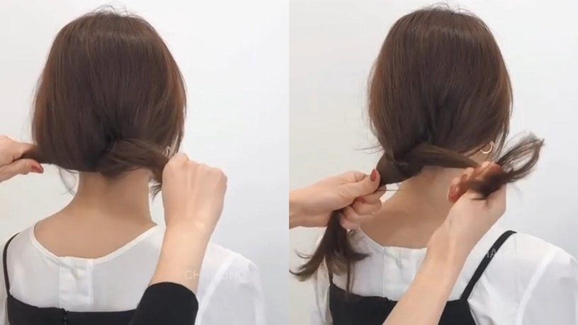 包包头短发发型图片(发型师亲授5款韩系低包头绑法) 