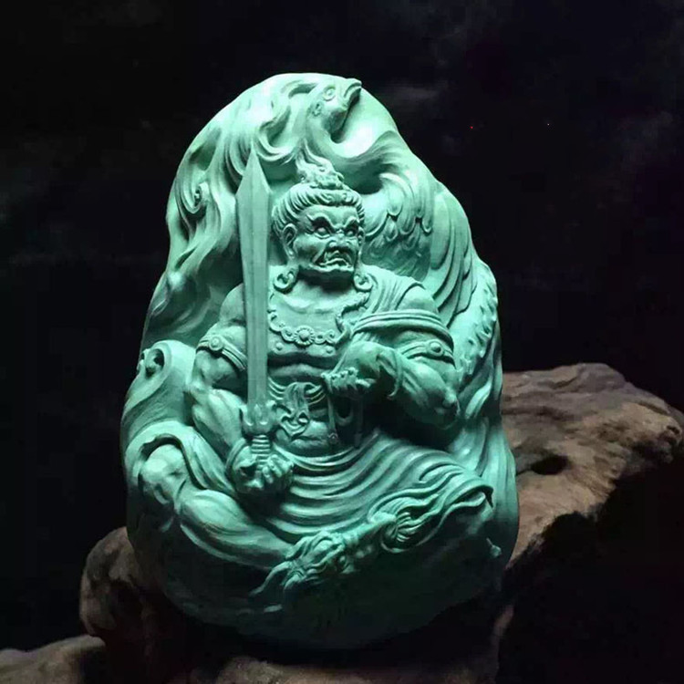 关于文玩绿松石中的不动明王绿松石不动明王图片