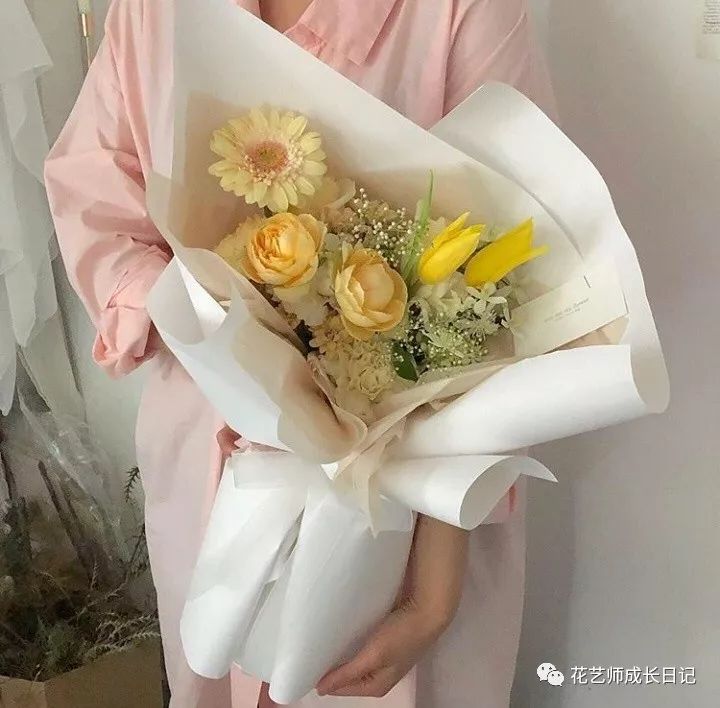 花艺奇思妙想｜韩式花束的温柔