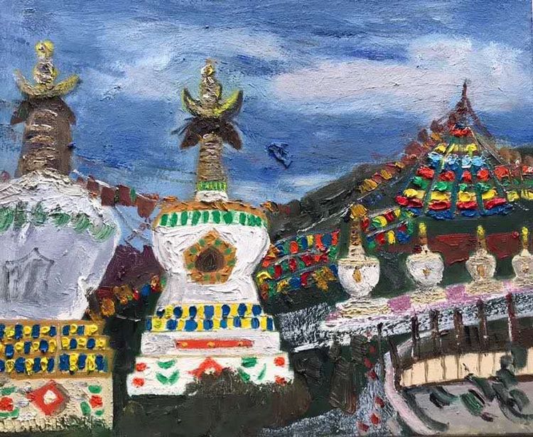 67岁实现儿时梦-常熟老年大学油画班首次开展