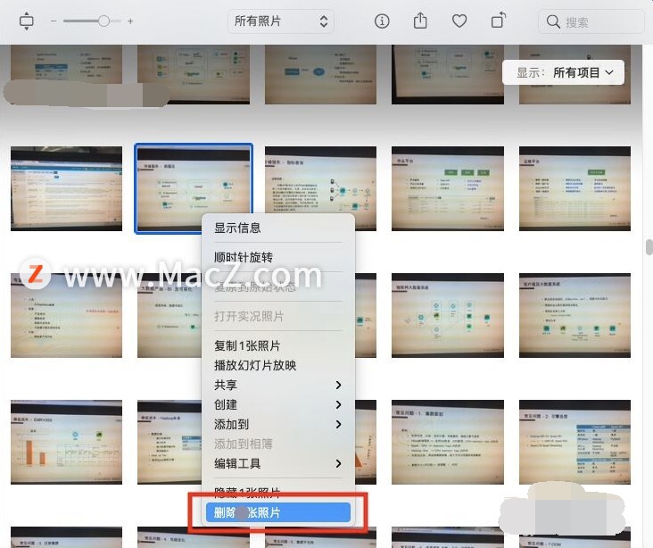 如何在 Mac 上的“照片”中删除照片或恢复删除的照片？