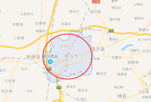 北緯35°24′2″——35°52′9″,東鄰曲沃縣,西接新絳縣,南連聞