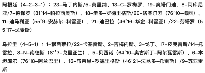 82年世界杯阿根廷(世预赛-迪巴拉助攻天使破门 梅西替补出场 阿根廷1-0乌拉圭26场不败)