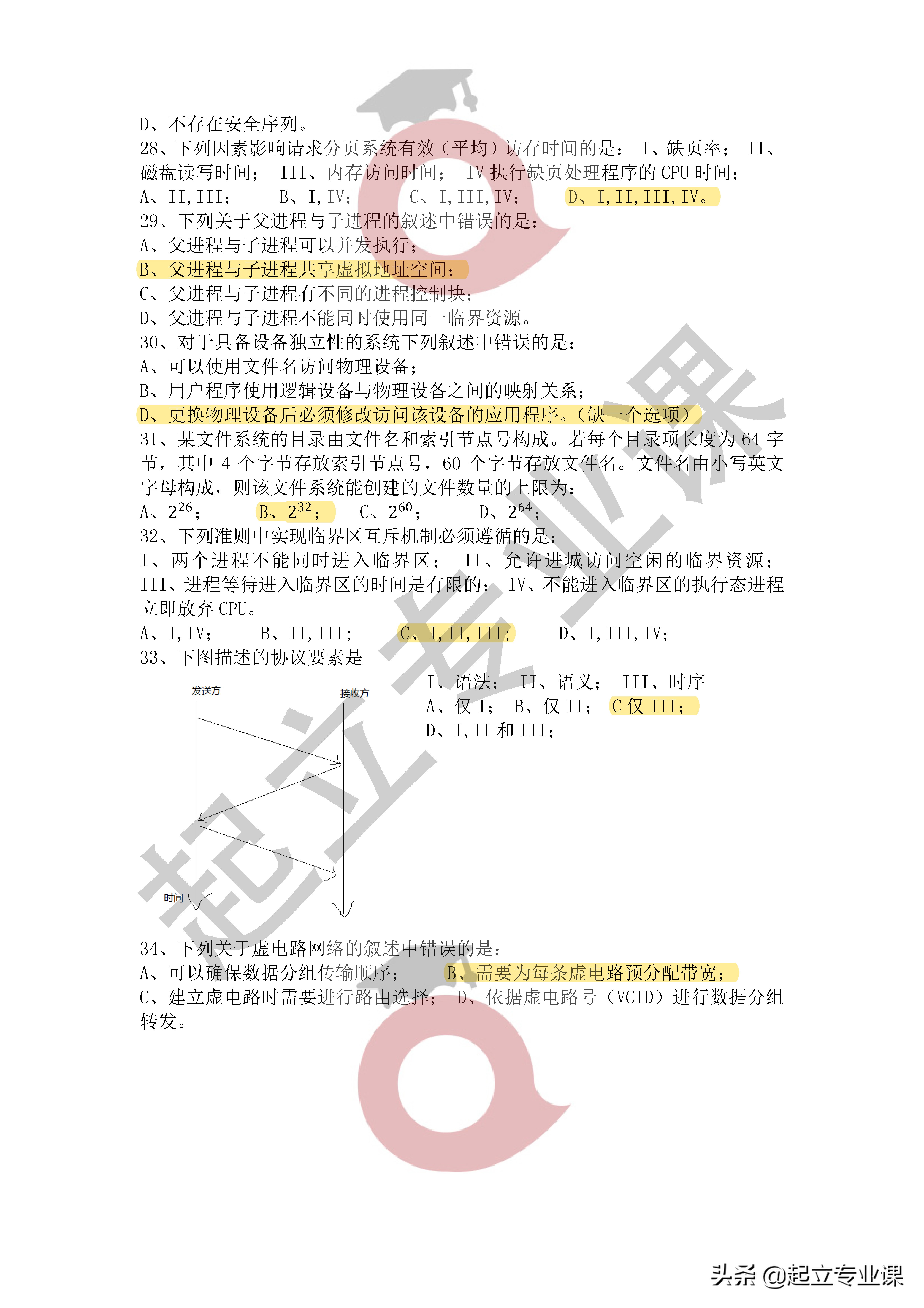 2020年408真题答案解析