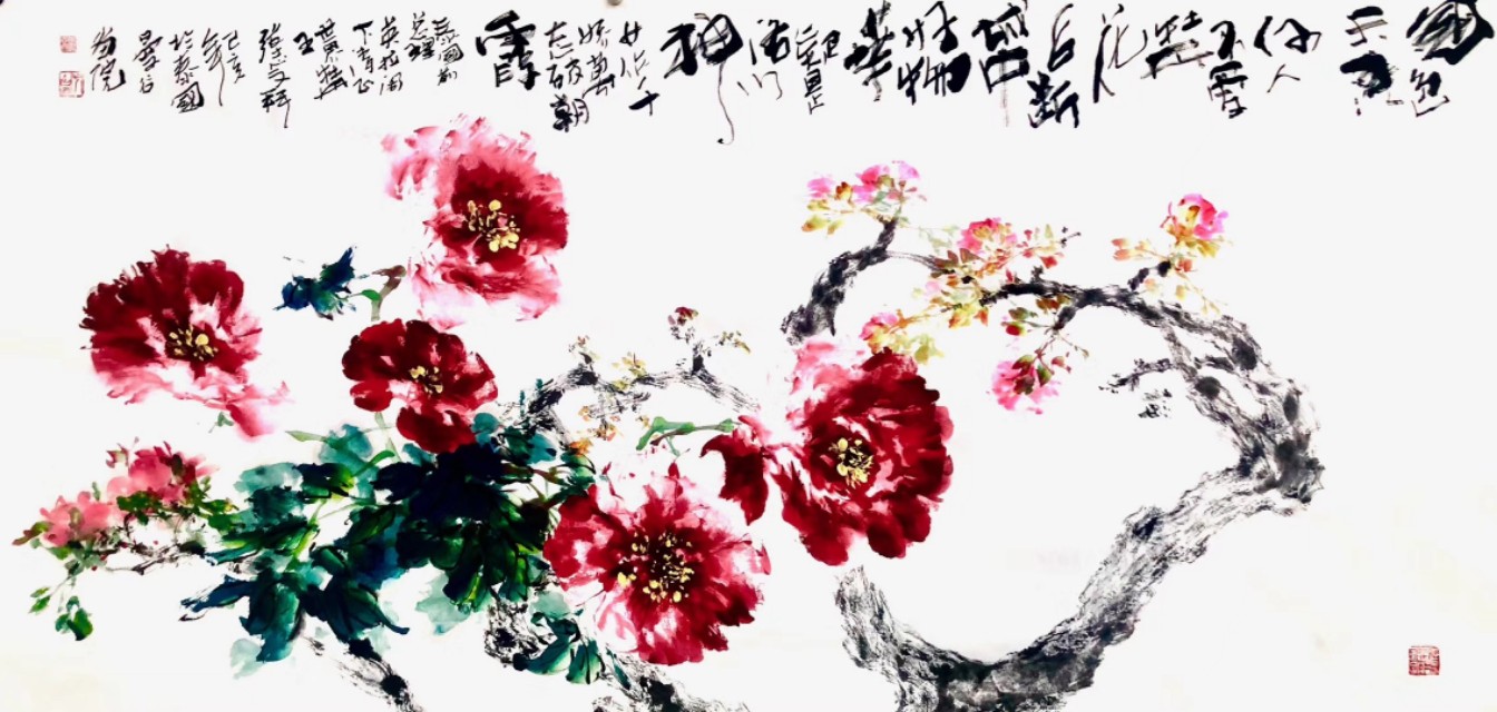 世界第一大写意牡丹画家张志文