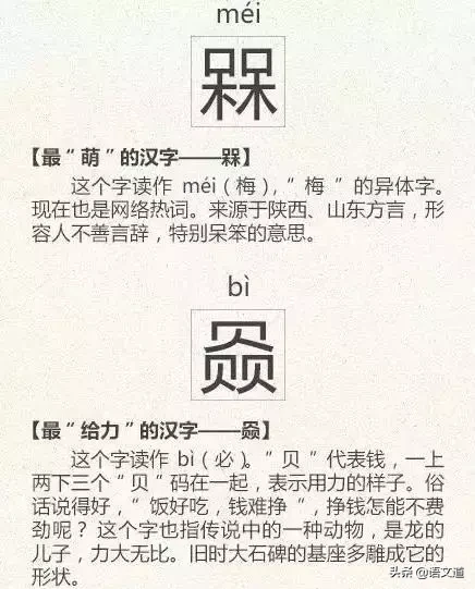 看到这些汉字，我感觉自己的语文白学了