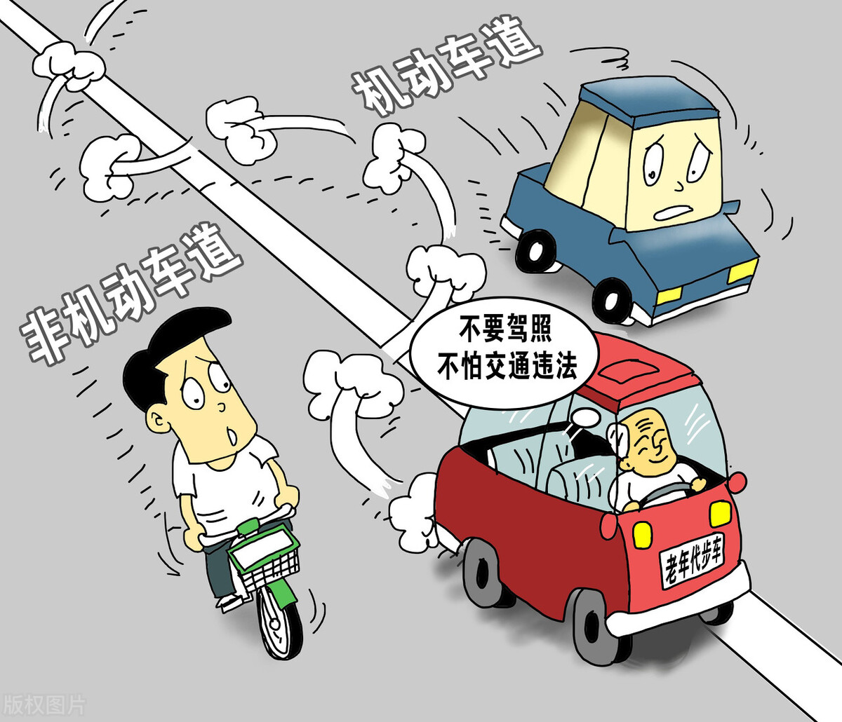 电动车,三轮车,老年代步车,走机动车道还是非机动车道?了解下