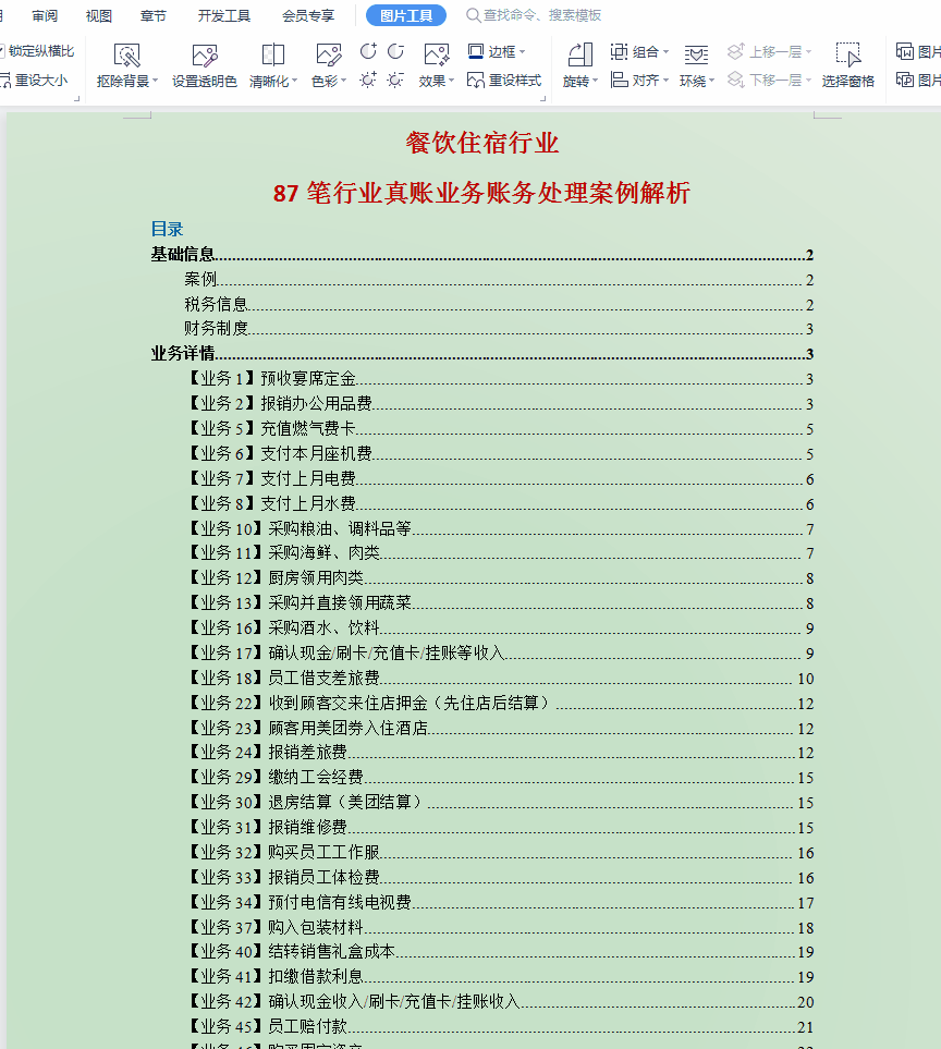 餐饮业会计真账实操：2021年最新餐饮会计87笔业务的账务处理案例
