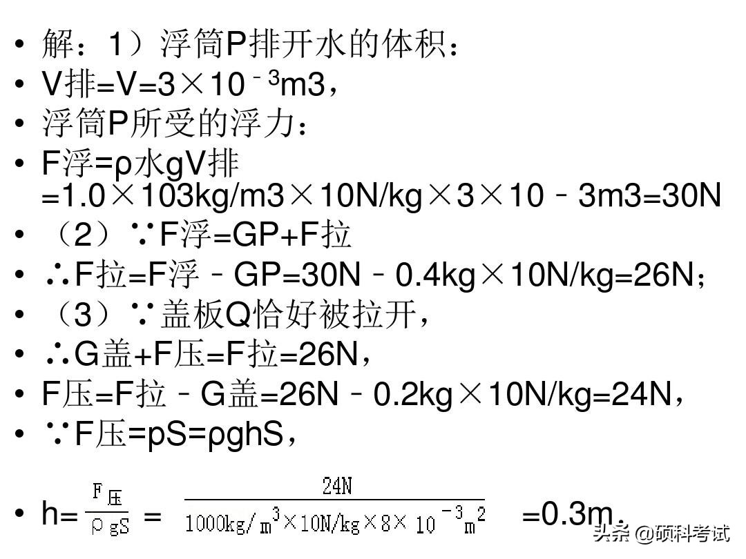 2019高考物理历年浮力、电学压轴题，理科生高考必考题型，收藏好