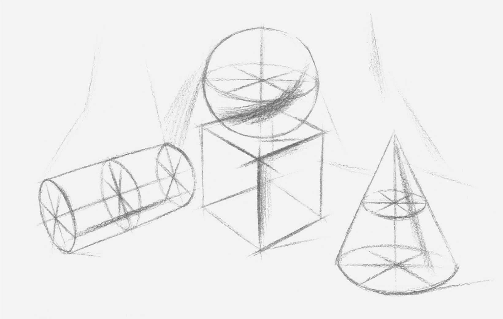 几何体结构素描怎么画?分步骤图解示范教你,适合0基础临摹学习