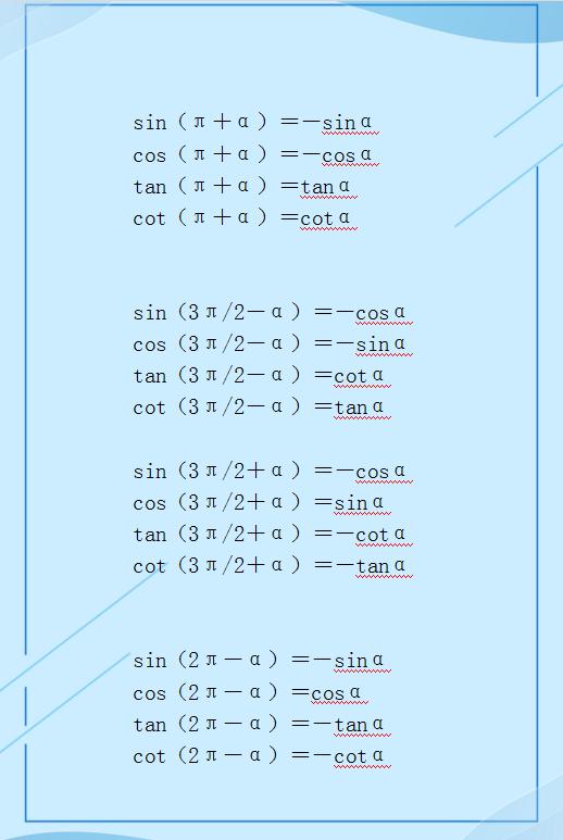 高中数学：（重点+难点）公式表集合！打印贴墙背，3年考试0扣分