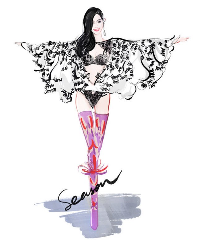 一个网页设计师jjseason的业余爱好，风靡影视圈的时尚插画