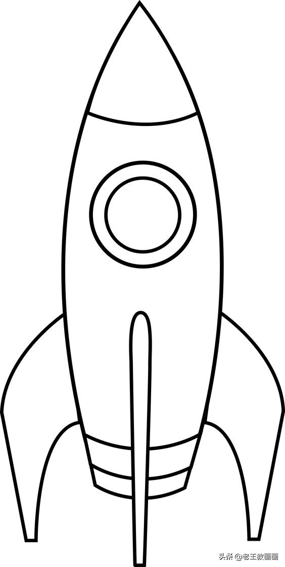小火箭的画法简笔画图片