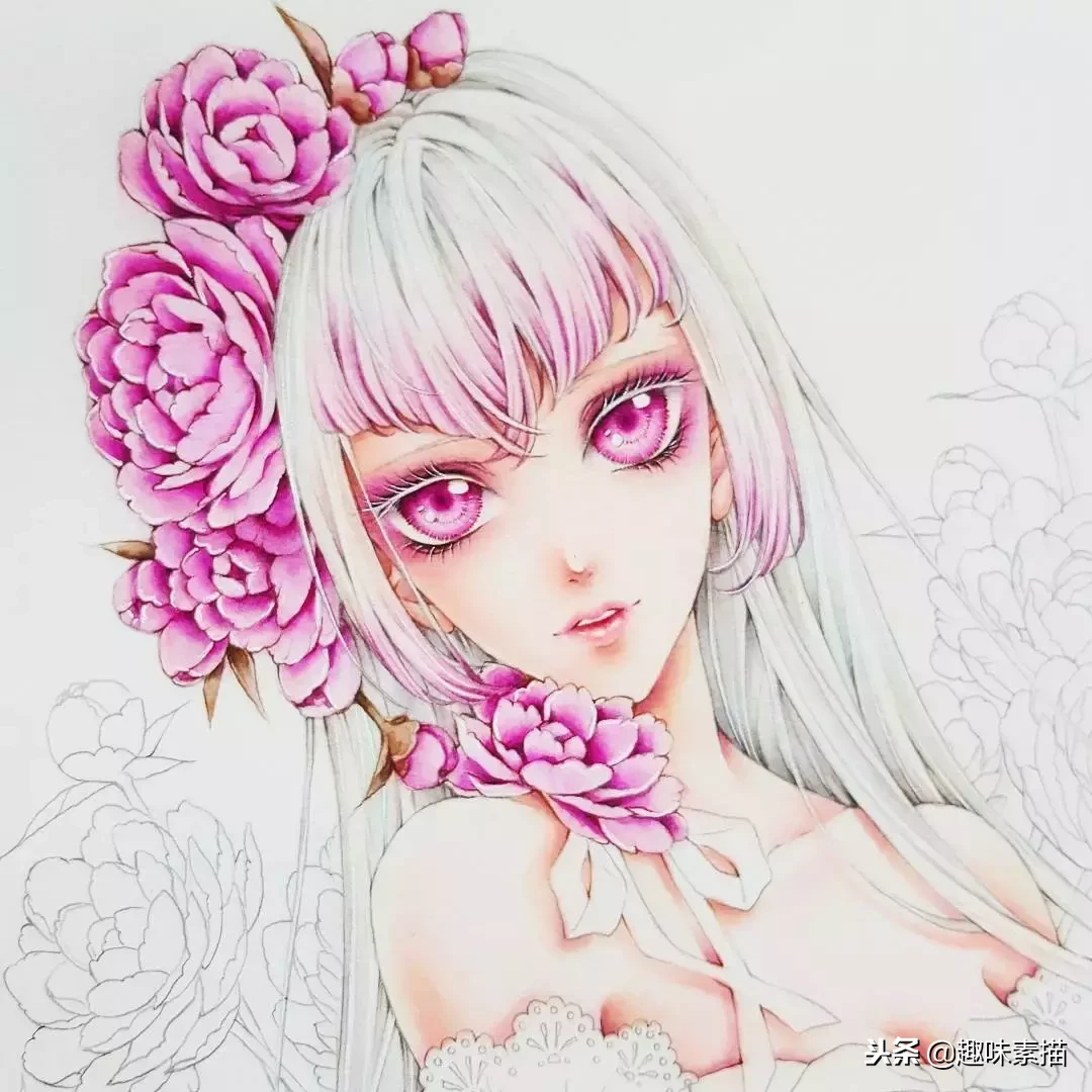 一波素描动漫美女又强势来袭,吹爆!打call