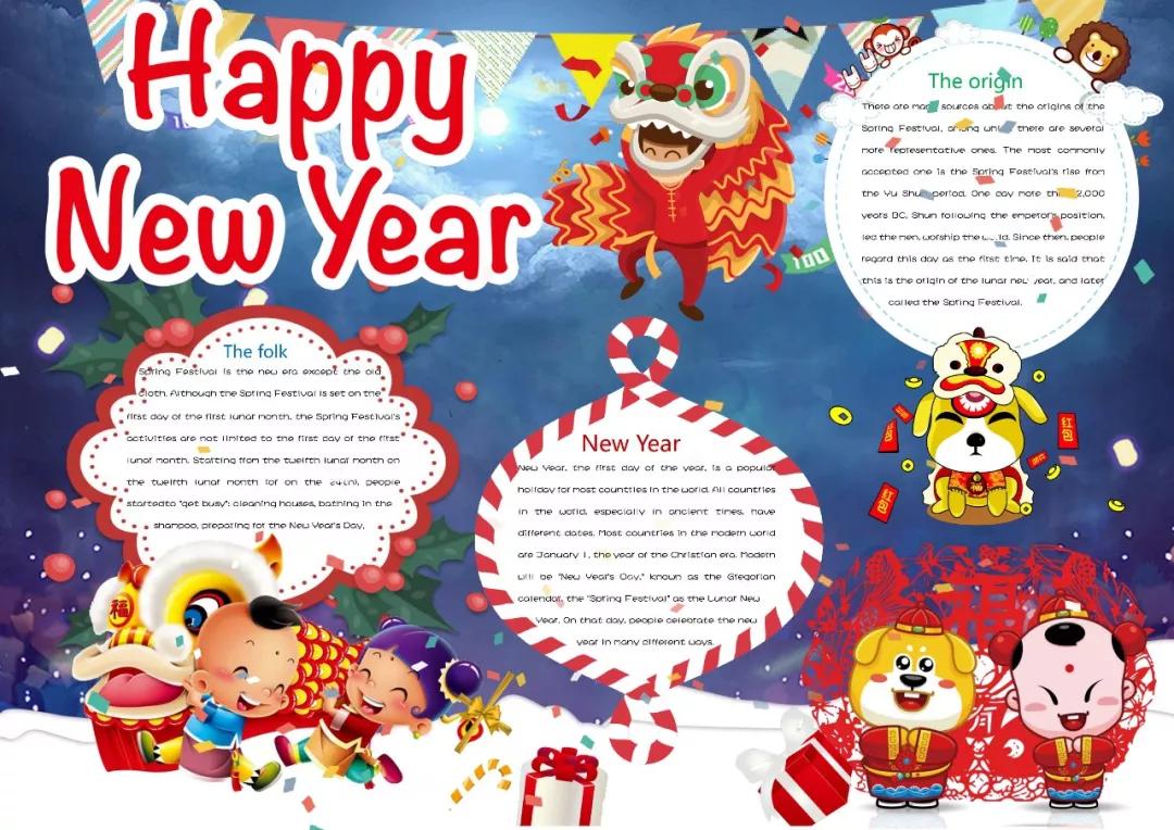 春节手抄报全汇总（附1-6年级春节作文写作思路＋技巧＋范文）