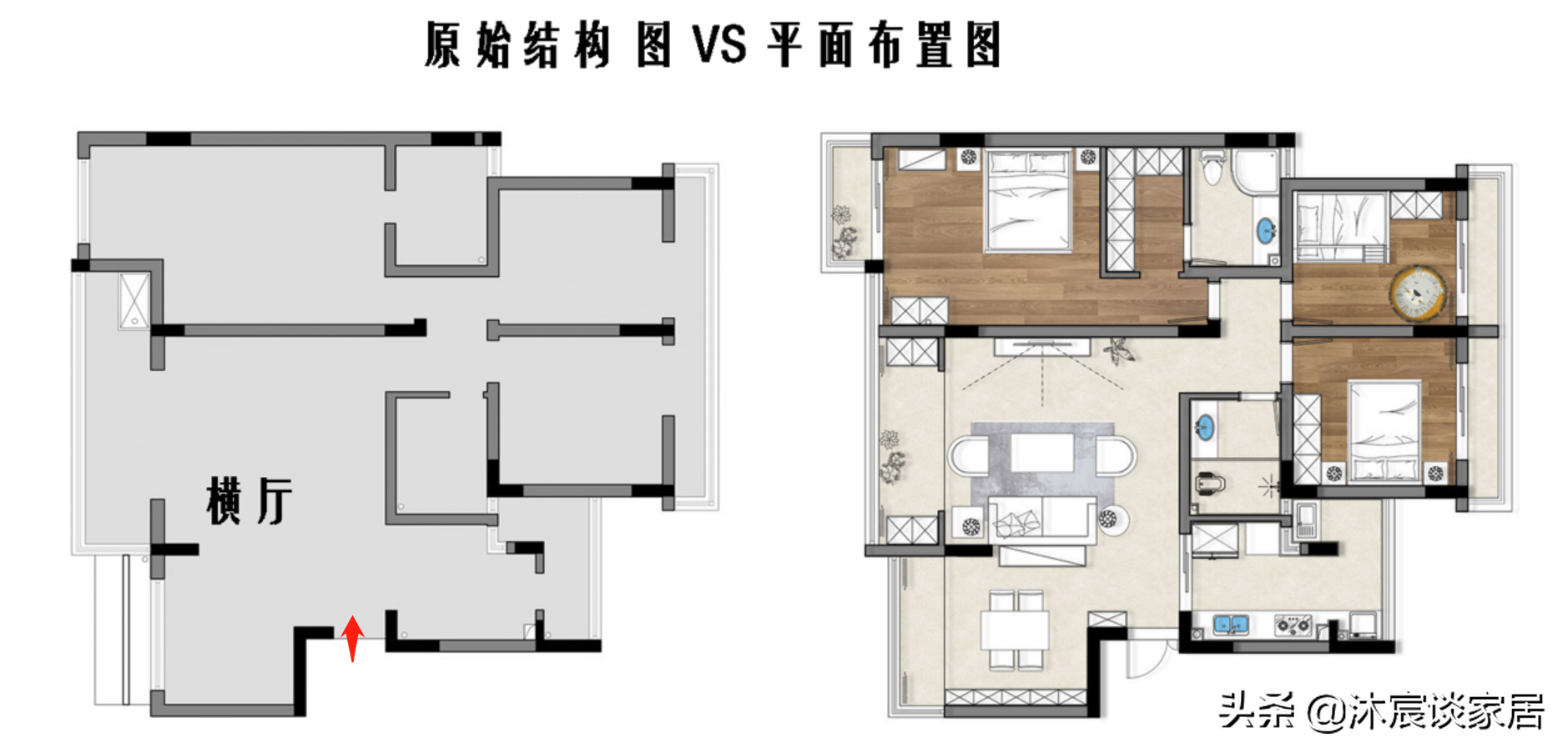 她的新家非常温馨浪漫，最喜欢“横厅”设计，温暖大方轻松舒缓