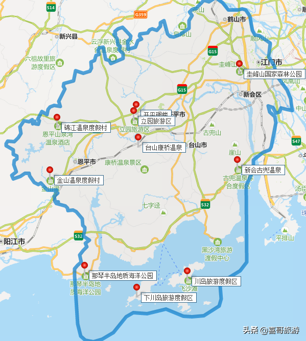 广东江门十大景点有哪些？自驾游玩如何安排行程路线？