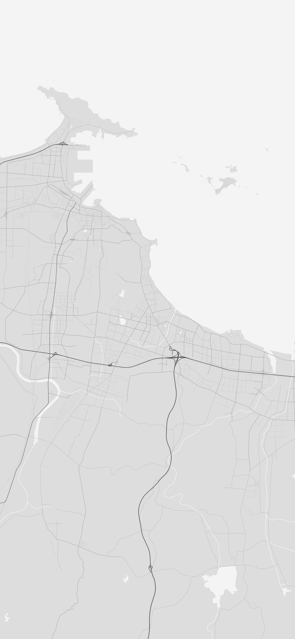 壁纸丨用任意城市，甚至乡村的河流线路地图做手机壁纸