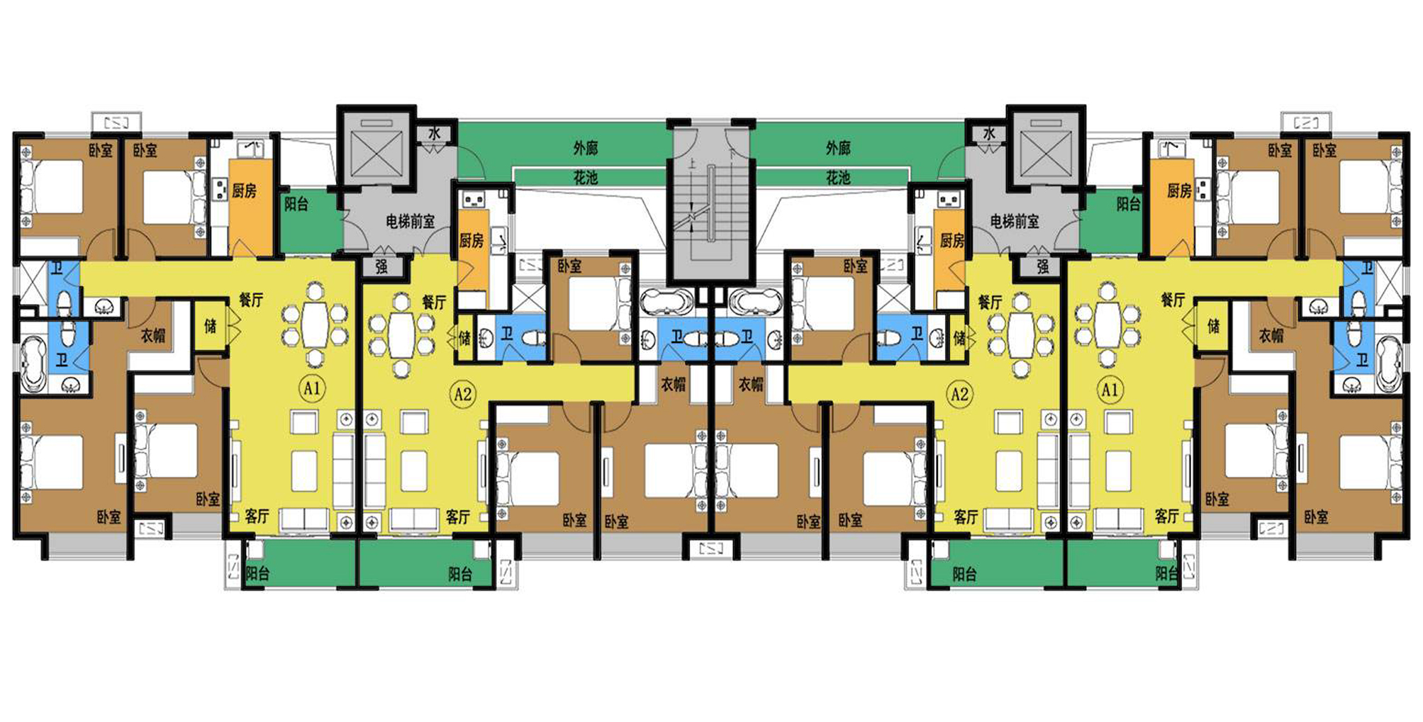 【世纪宏达】没钱选洋房,只能买两梯四户带连廊房的,该怎么选带连廊的