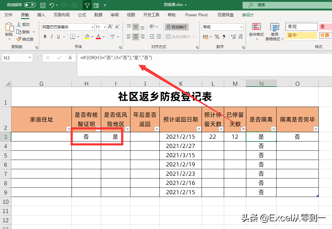制作社区返乡防疫表，7大个功能，快速搞定人员登记与统计
