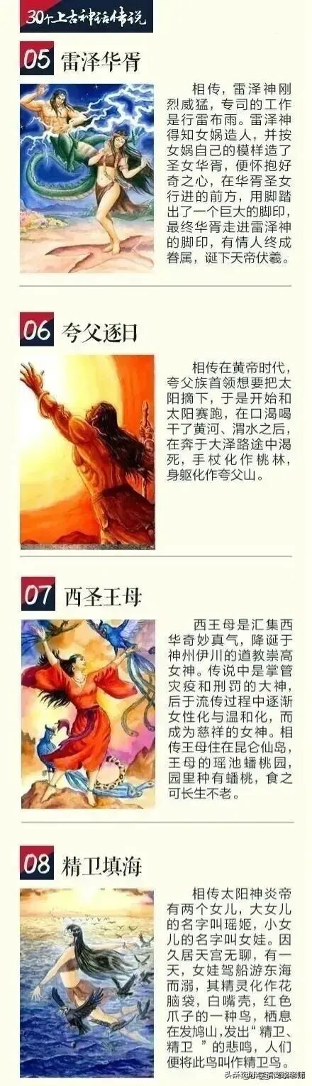 30个中国上古神话传说，暑假让孩子阅读涨知识