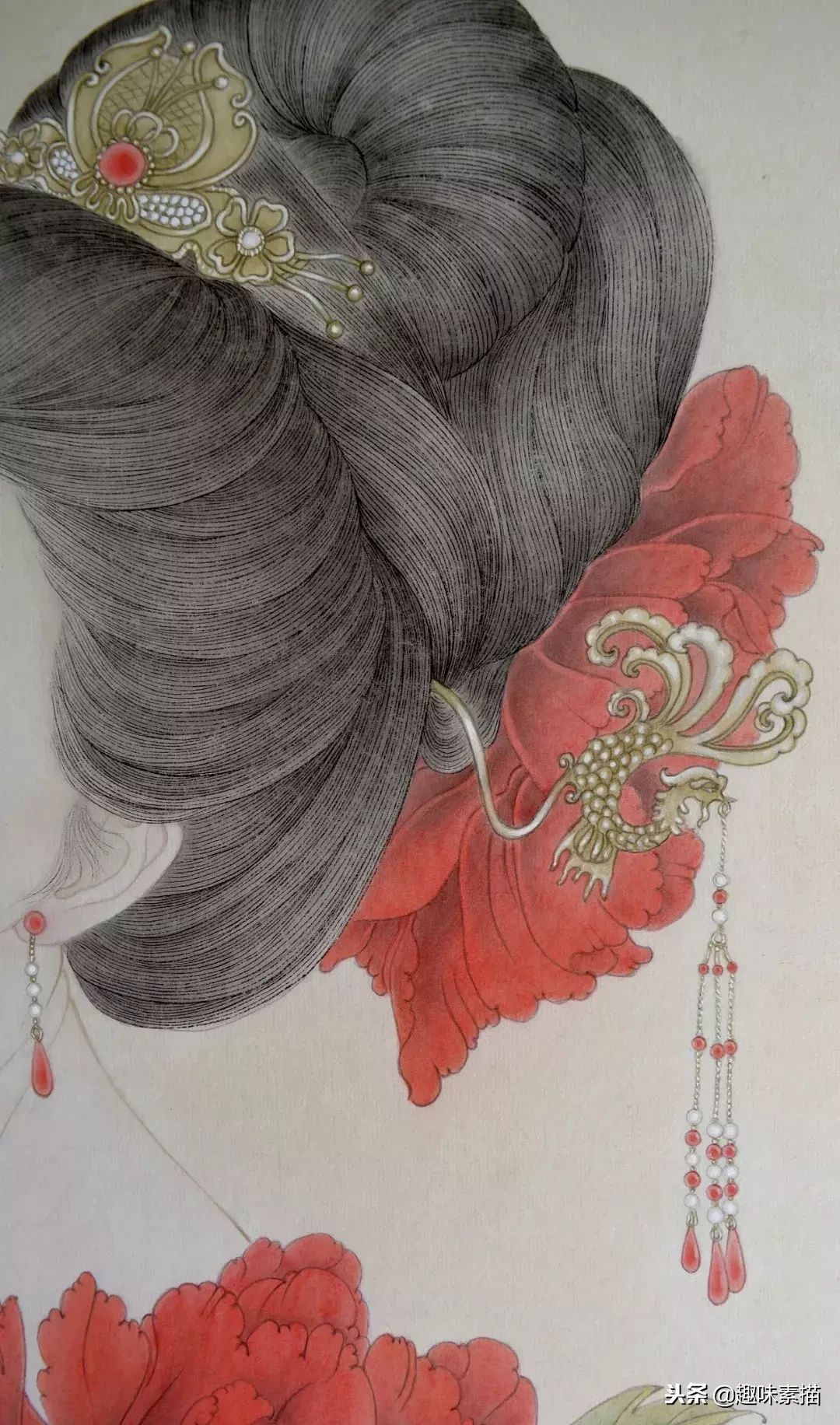 古装美女图片手绘素描(边带娃边自学画画) - 赤虎壹号