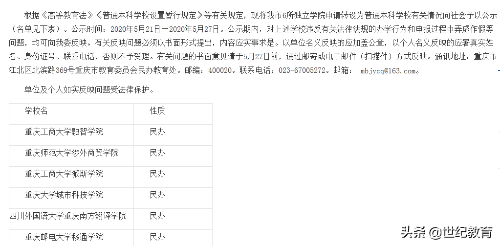 【独立学院转设】目前第一个全部公示独立学院转设方案的省级单位