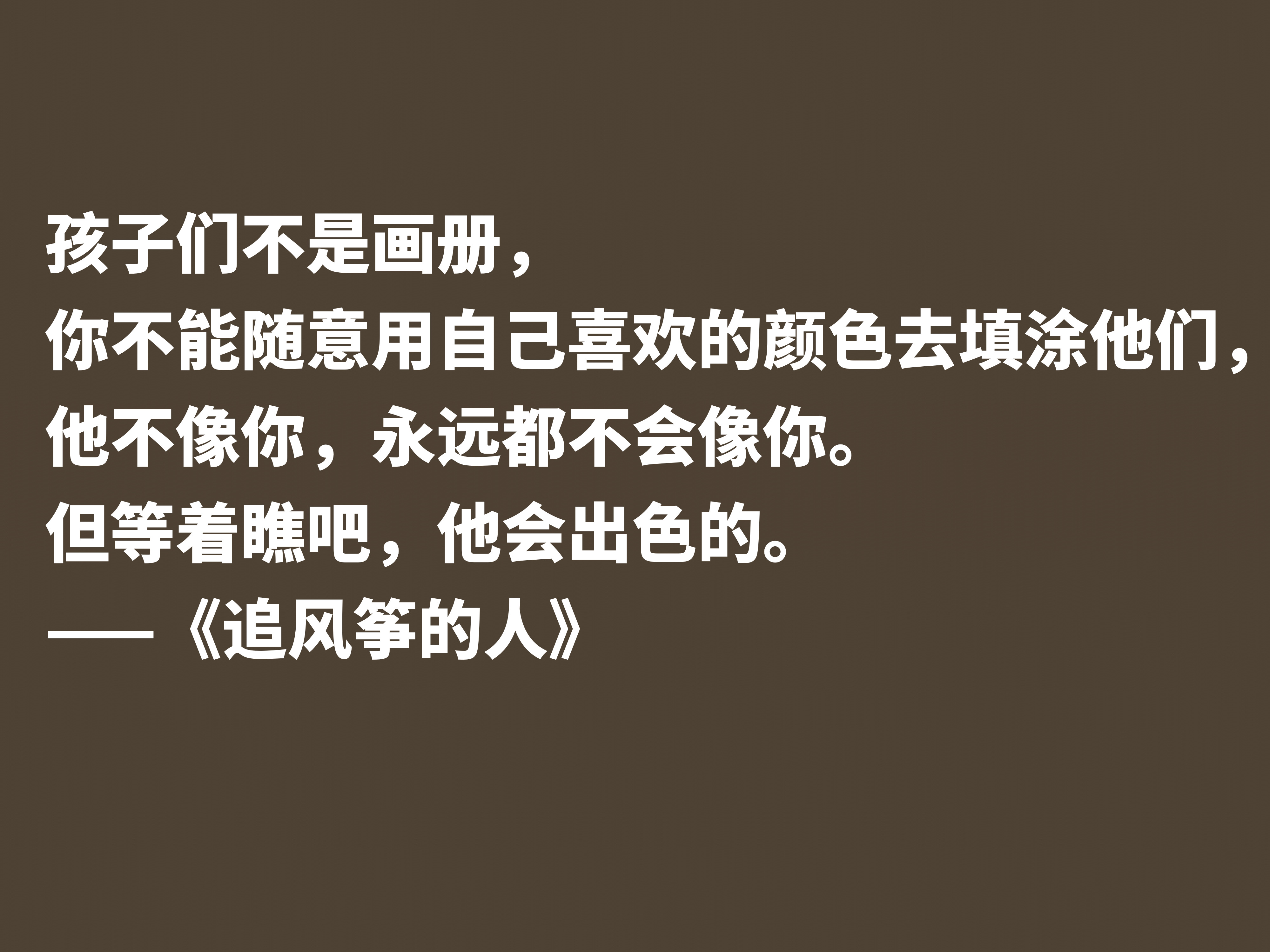 一口气读完的小说，《追风筝的人》魅力无限，这十句格言堪称经典