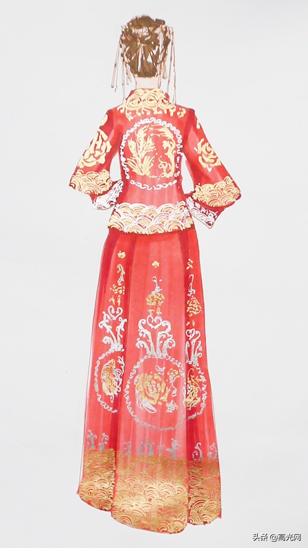 铅笔绘画古装衣服图片(古代凤冠霞帔怎么画) - 赤虎壹号