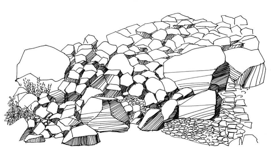 零基础钢笔画教程:分步骤讲解自然石头画法,简单易学,快来临摹
