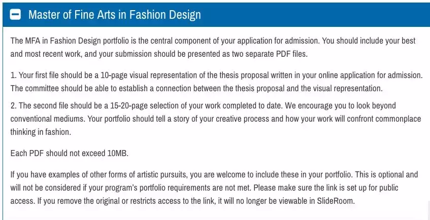 全球顶级服装院校Deadline&作品集格式一览