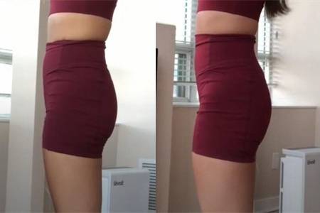 臀圍33英寸女生嘗試每天100個深蹲，堅持1個月，看身材變化