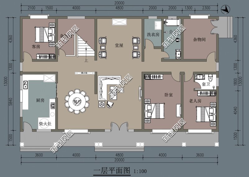 回农村建房,想建一个柴火灶怎么设计?5套图纸供你参考