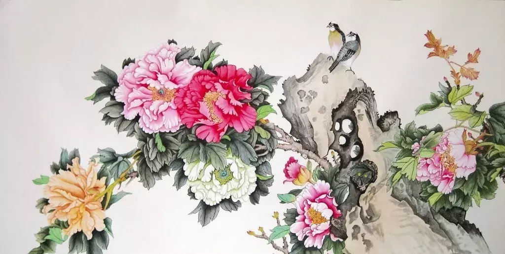 诗里牡丹国色天香，暑蒸日月心静自凉