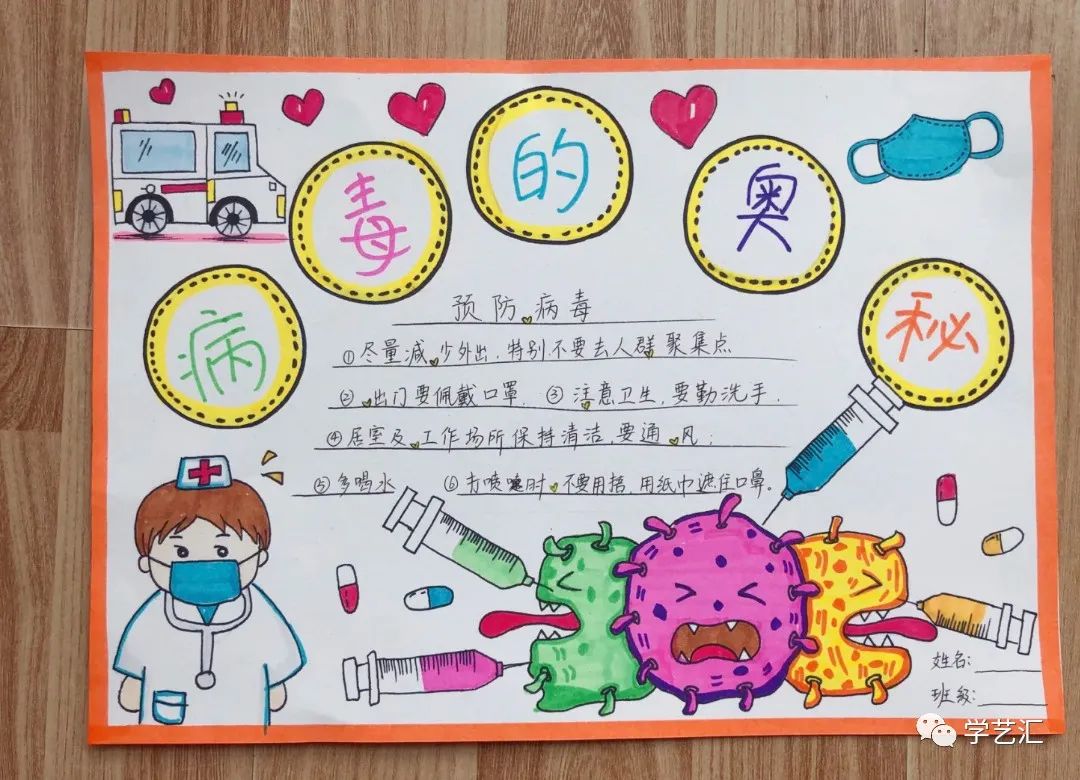 最新58张战胜新冠病毒,抗疫情手抄报 主题画!为孩子收藏