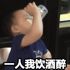 表情包：一人我饮酒醉