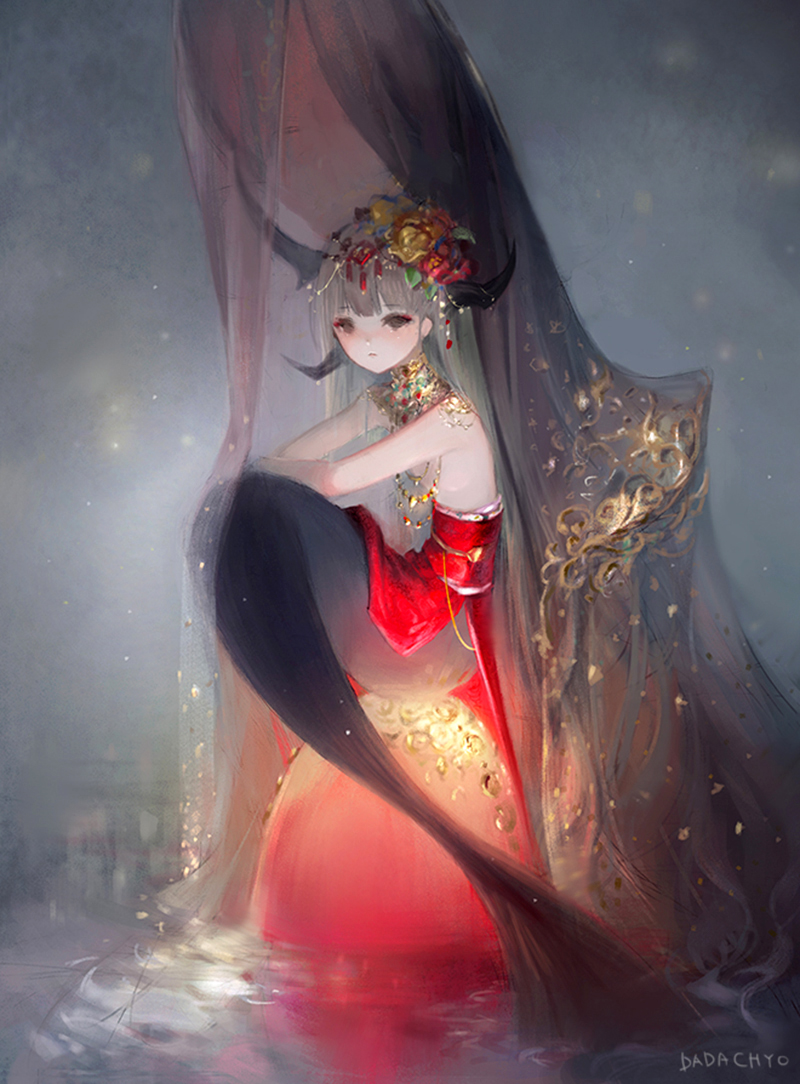 通透唯美的二次元美女，仙气扑面而来，充满梦幻华丽的马卡龙色彩