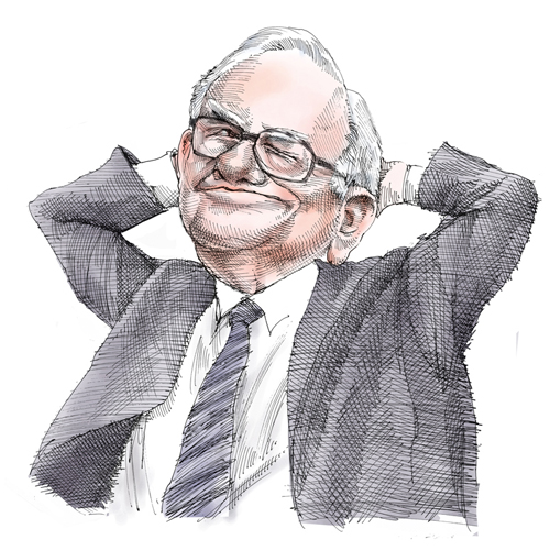 "股神"巴菲特肖像漫画像精选 巴菲特语录句句经典