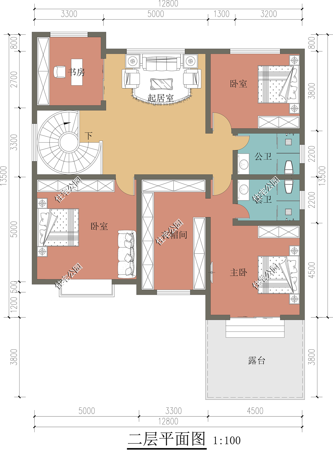 10套二层农村别墅图纸，第3套第4套建的人最多，最后一套造价20万