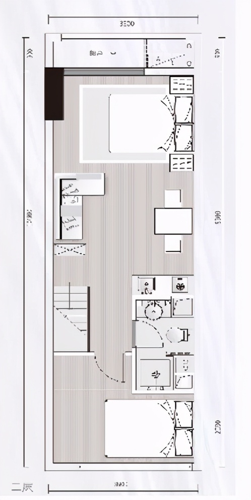 43平米loft，双层单独开门，独立空间互不干扰，装修真唯美