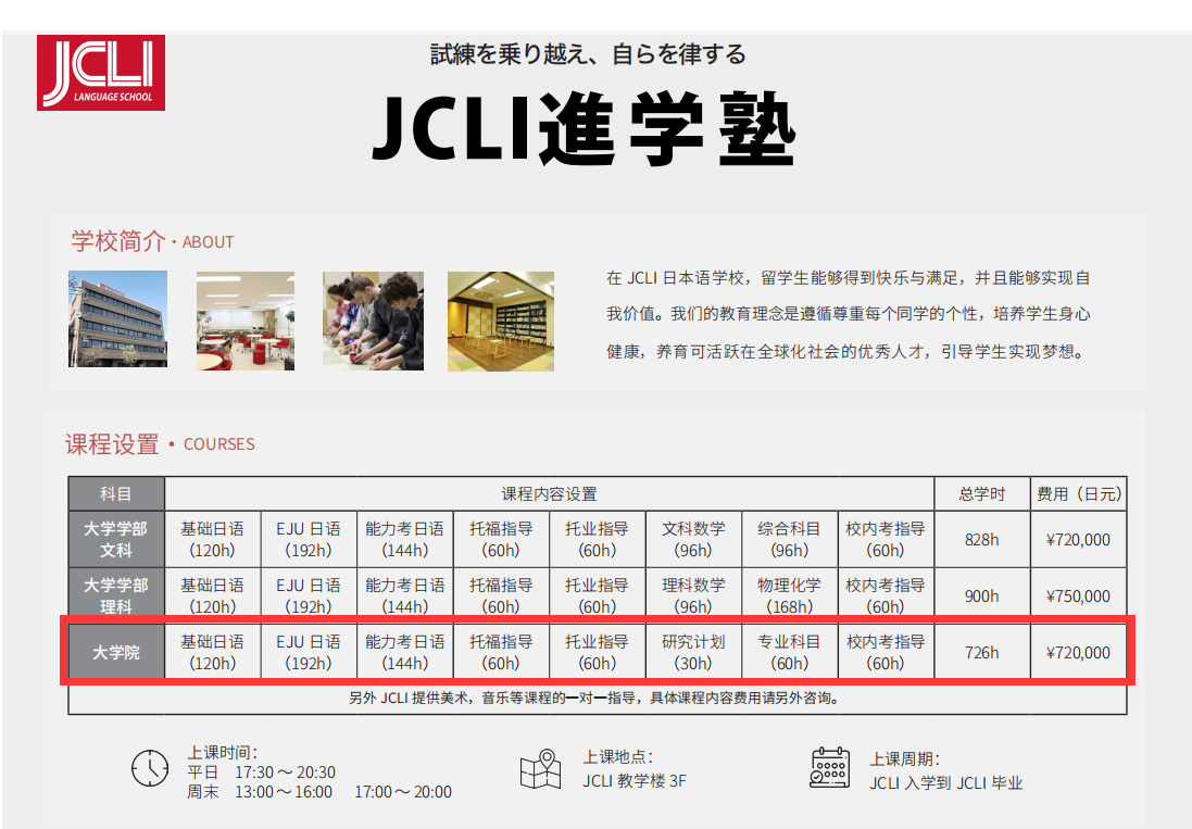 有大学院私塾的语言学校推荐