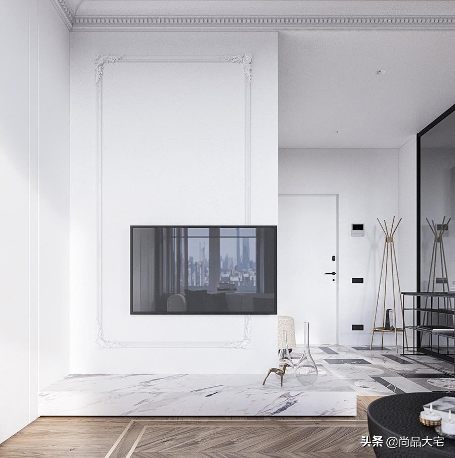 28岁女孩的38㎡公寓，既是家也是工作室，全屋大白墙宽敞大气