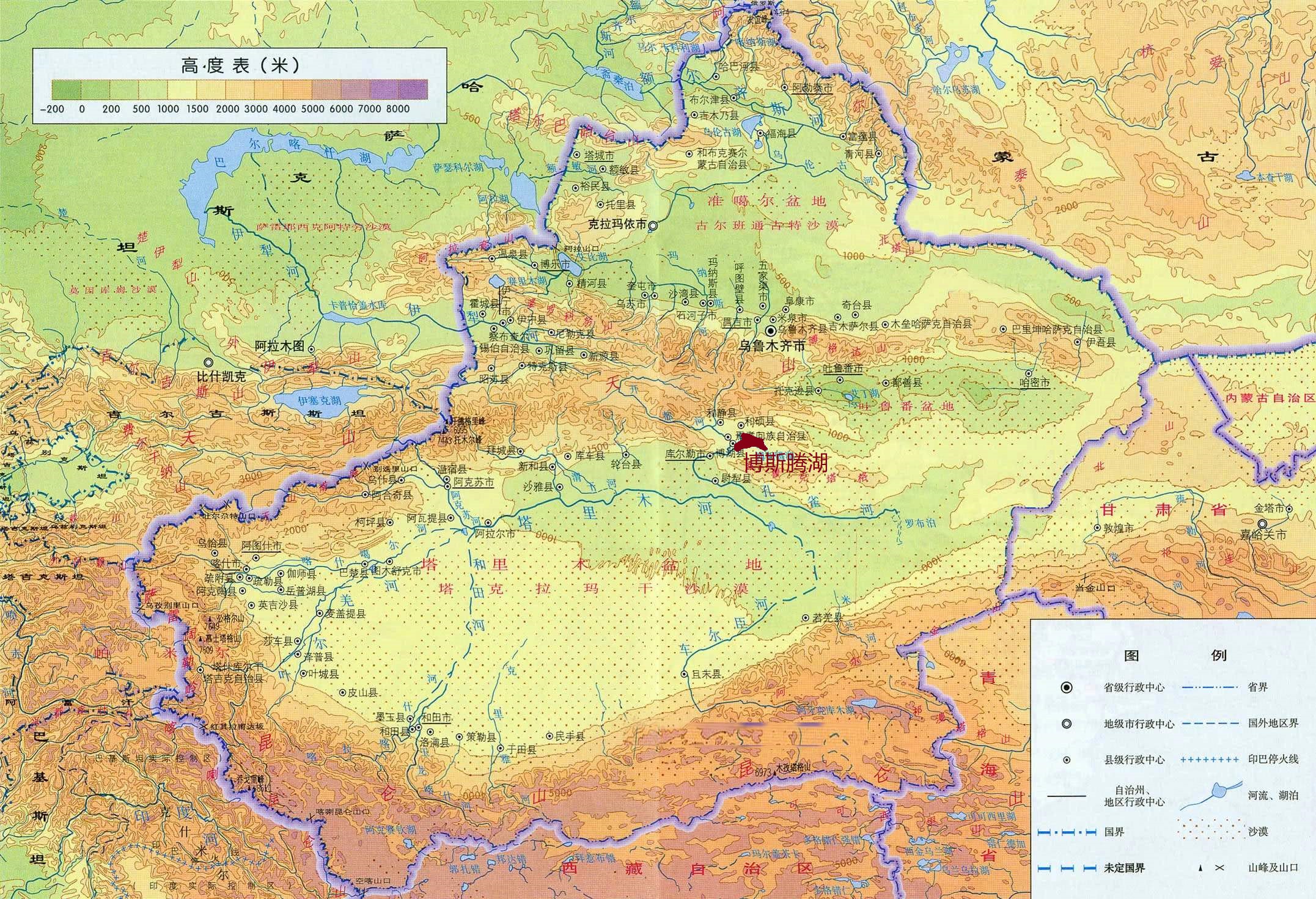 新疆淖毛湖地图图片