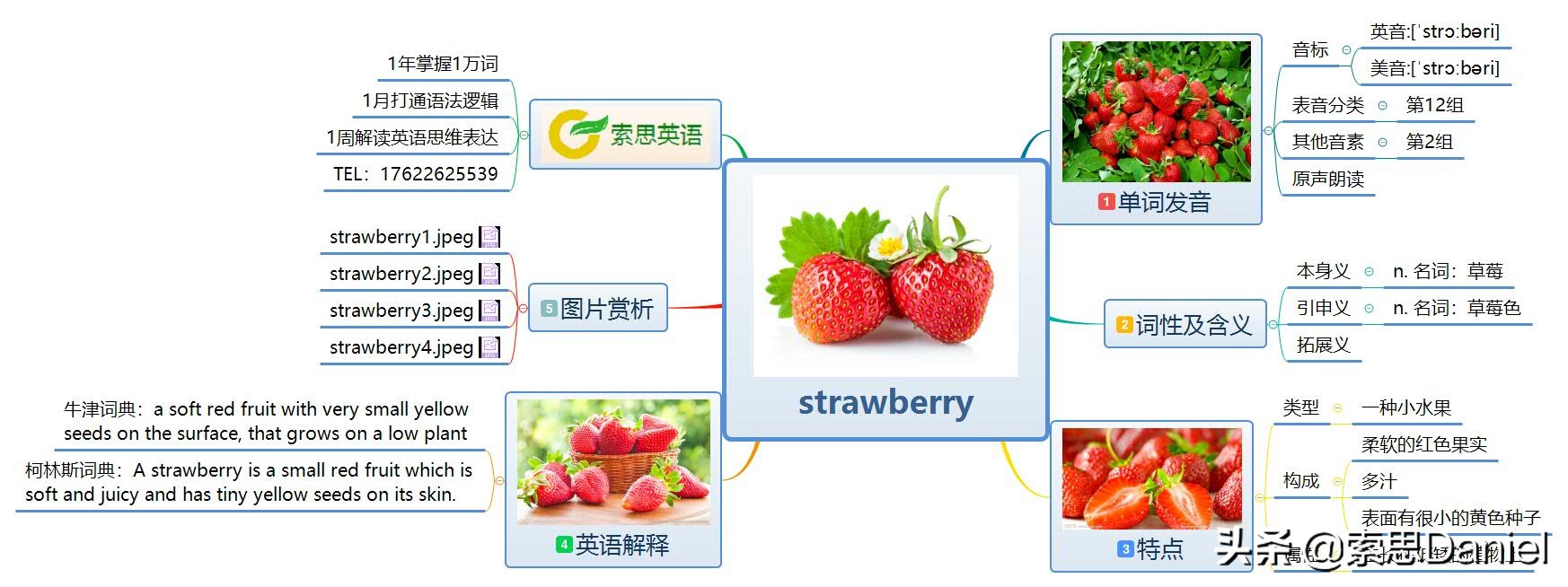 草莓的英语单词读音及索思英语解码方法详解