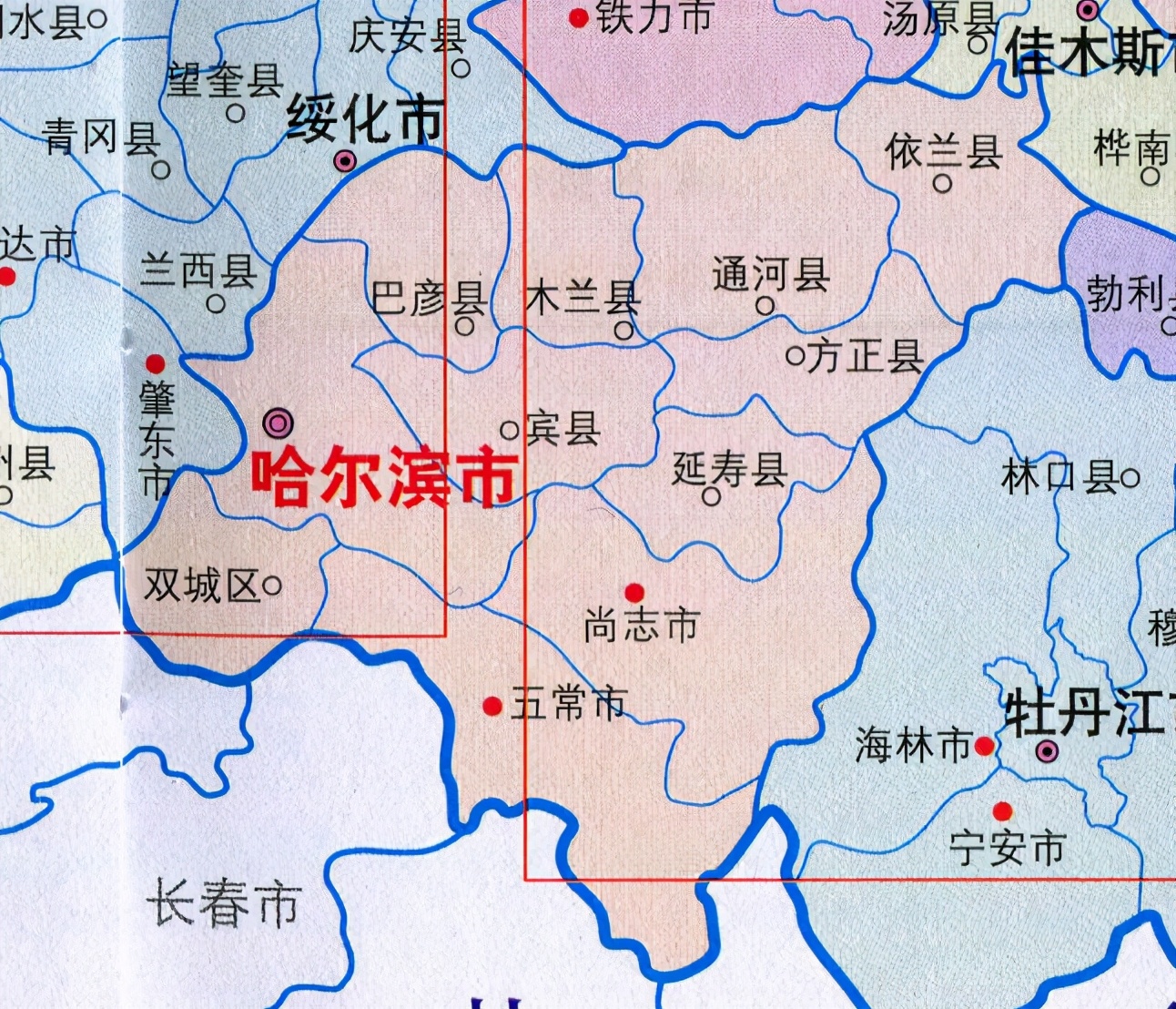 哈尔滨地图全景图片