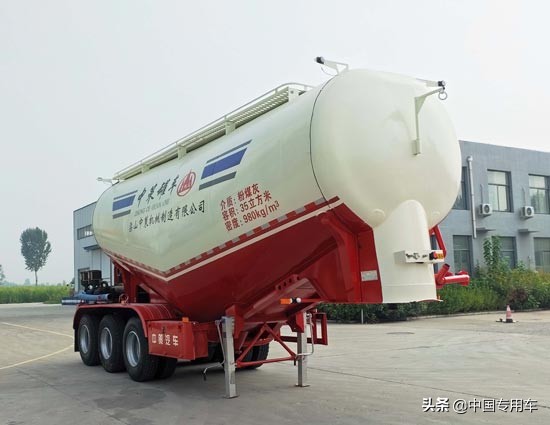梁山中策水泥罐车 粉粒物料运输半挂车 降价促销