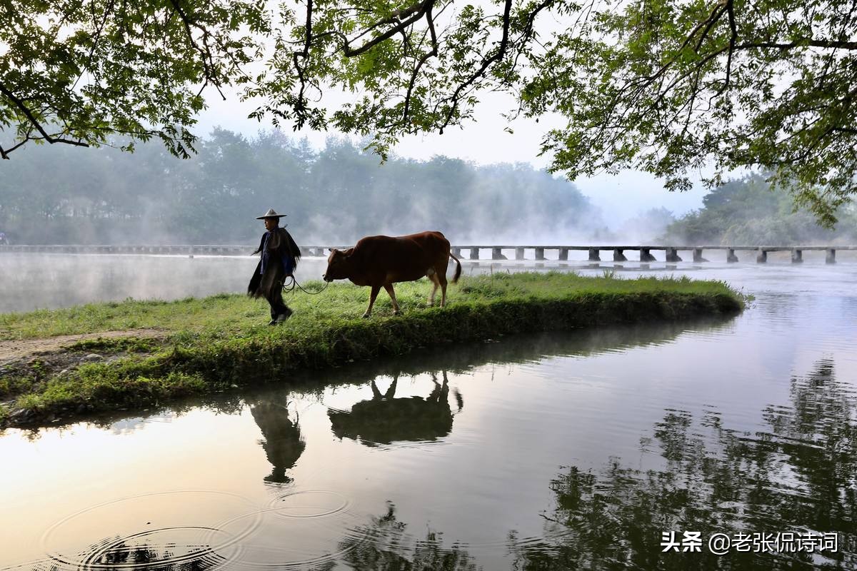 喜好写山水的诗佛描摹田园，10个字的诗句更有诗意，也最为动人