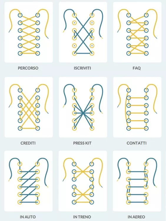 鞋带的系法，24种鞋带的系法图解