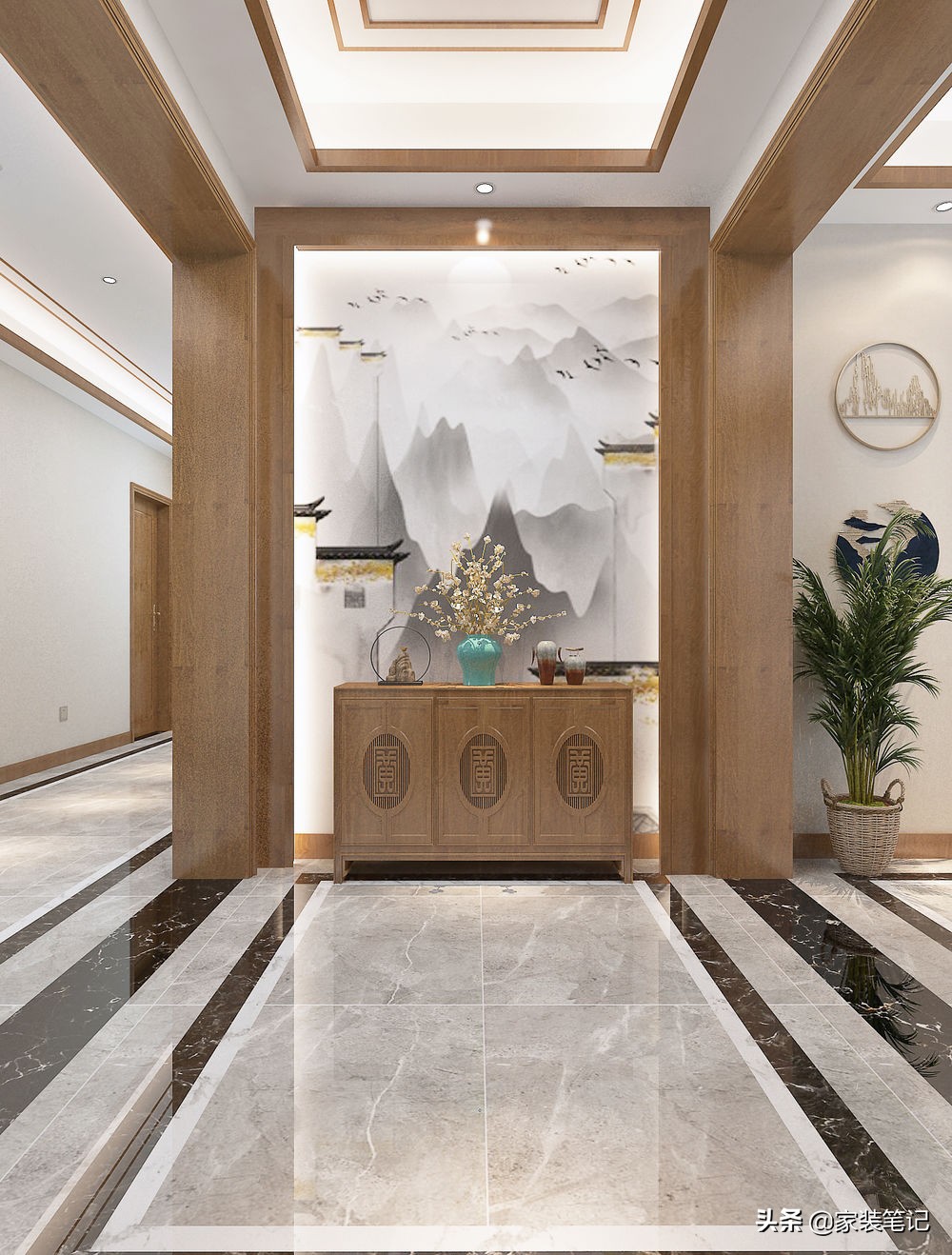 她家150㎡新中式风，全屋充满了温馨感，细节处尽显奢华与品位